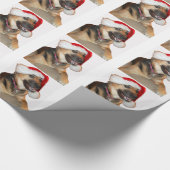 German Shepherd Santa Geschenkpapier (Ecke)