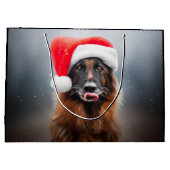 German Shepherd Santa Große Geschenktüte (Rückseite)