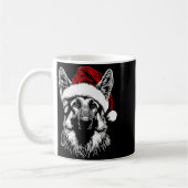 German Shepherd Santa Hat Christmas Xmas Pajama Wo Kaffeetasse (Links)