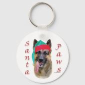 German Shepherd Santa Paws Schlüsselanhänger (Rückseite)
