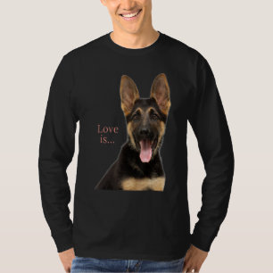 German Shepherd Schäfer Dog Mama Vater Liebe Haust T-Shirt