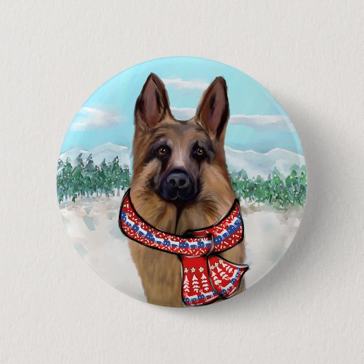 German Shepherd Schweden Button (Vorderseite)