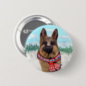 German Shepherd Schweden Button (Vorne & Hinten)