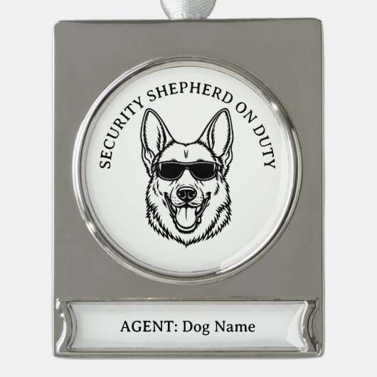 German Shepherd Security Ornament (Vorderseite)
