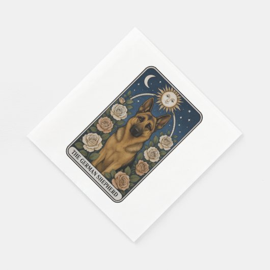 German Shepherd Serviette (Ecke)