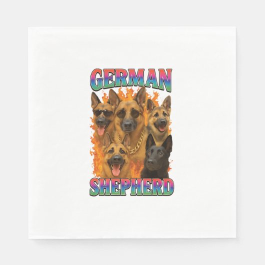 German Shepherd Serviette (Vorderseite)