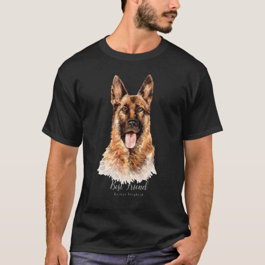 German Shepherd Sharp Dog T-Shirt (Vorderseite)