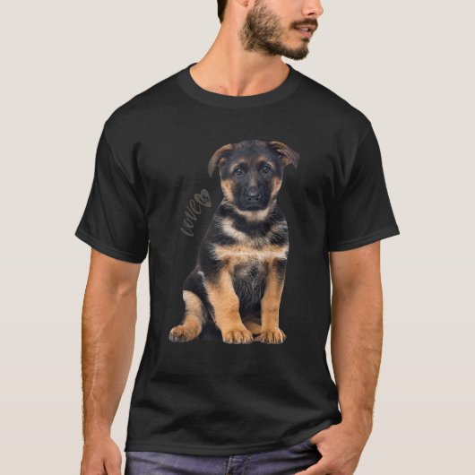 German Shepherd Shepard Dog Mom Dad Love Pet Puppy T-Shirt (Vorderseite)