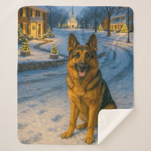 German Shepherd Sherpa Blanket Sherpadecke (Vorderseite)