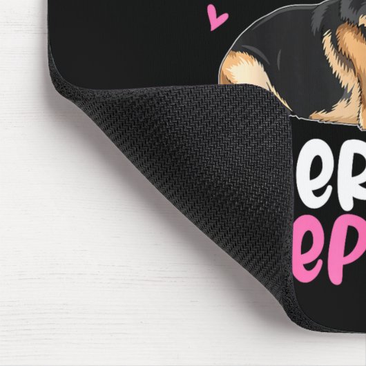 German Shepherd Shirt For Girls Women German Sheph Mousepad (Ecke)