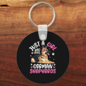 German Shepherd Shirt For Girls Women German Sheph Schlüsselanhänger (Vorderseite)