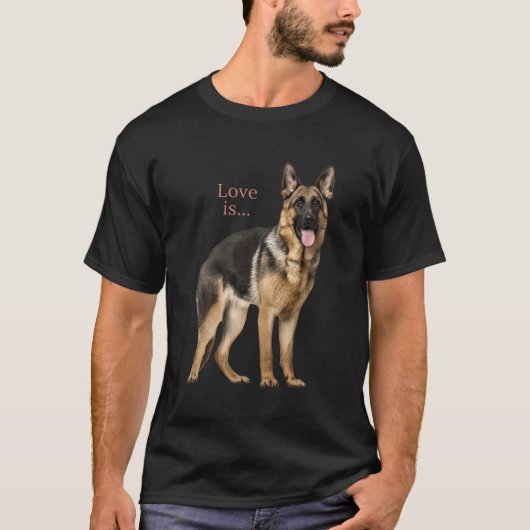 German Shepherd Shirt Schäfer Hund Mama Vater Lieb (Vorderseite)