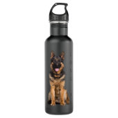 German Shepherd Shirt Schäfer Hund Mama Vater Lieb Edelstahlflasche (Vorderseite)