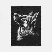 German Shepherd Silhouette Graphic German Shepherd Fleecedecke (Vorderseite)