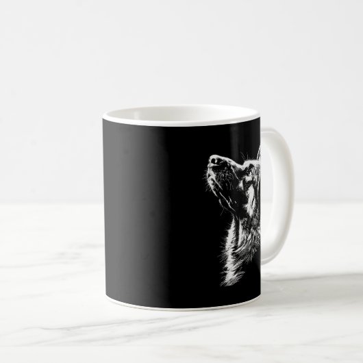 German Shepherd Silhouette Graphic German Shepherd Kaffeetasse (VorderseiteRechts)