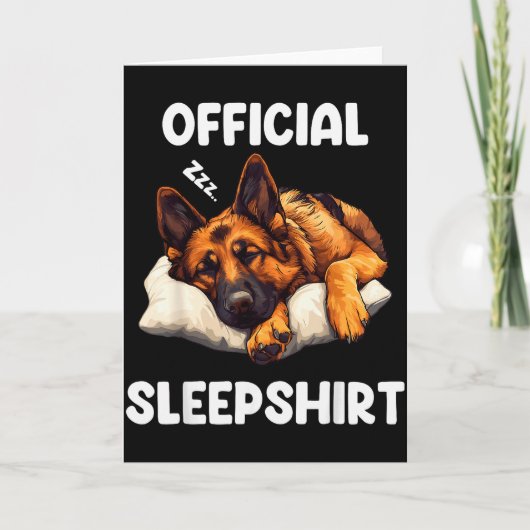 German Shepherd Sleepshirt Dog Lover Pajamas Karte (Vorderseite)