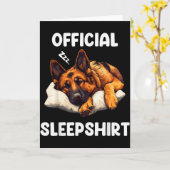 German Shepherd Sleepshirt Dog Lover Pajamas Karte (Gelbe Blume)