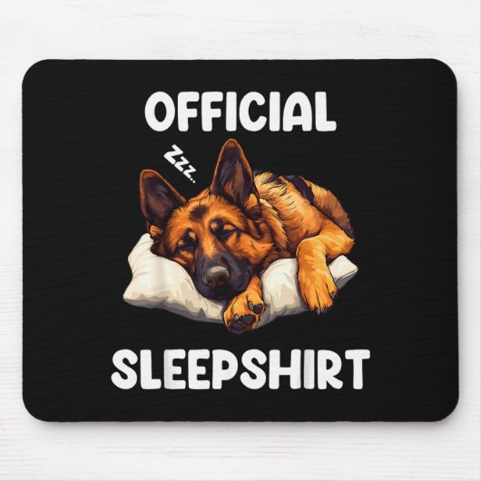 German Shepherd Sleepshirt Dog Lover Pajamas Mousepad (Vorne)