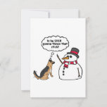 German Shepherd Snowman Christmas Karte<br><div class="desc">This German Shepherd Snowman Christmas design makes a great gift for a German Shepherd owner. It features a German Shepherd dog illustration.</div>