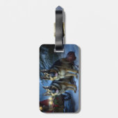 German Shepherd Snowy Sleigh Weihnachtsdekor Gepäckanhänger (Rückseite vertikal)