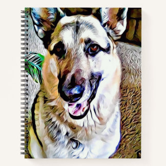 German Shepherd Spiral Notebook Notizblock