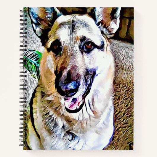 German Shepherd Spiral Notebook Notizblock (Vorderseite)