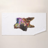 German Shepherd Splash Art Badehandtuch (Badehandtuch)