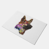 German Shepherd Splash Art Fußmatte (Schrägansicht)
