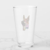 German Shepherd Splash Art Glas (Rückseite)
