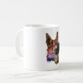 German Shepherd Splash Art Kaffeetasse (Vorderseite Links)