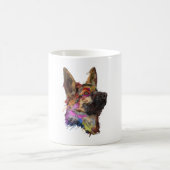 German Shepherd Splash Art Kaffeetasse (Mittel)
