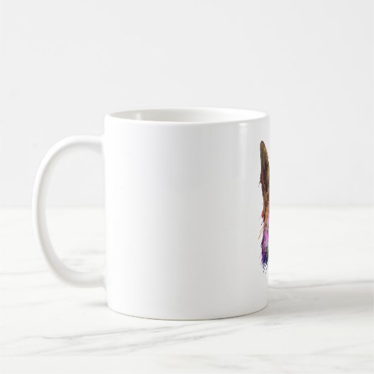 German Shepherd Splash Art Kaffeetasse (Links)