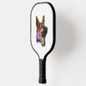 German Shepherd Splash Art Pickleball Schläger (Links)