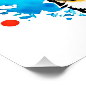 German Shepherd Splash Poster (Ecke)