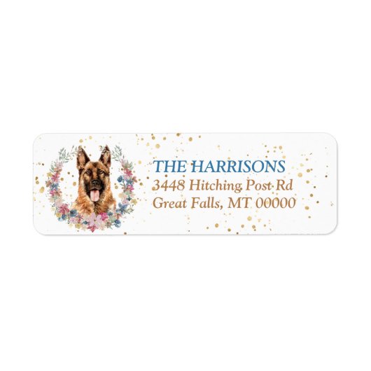 German Shepherd Spring Flowers Kreath (Vorne)