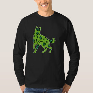 German Shepherd St Patrick S Day Green Leopard Sha T-Shirt