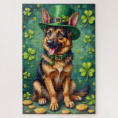 German Shepherd St Patrick’s Day Lucky Dog Puzzle (Vertikal)