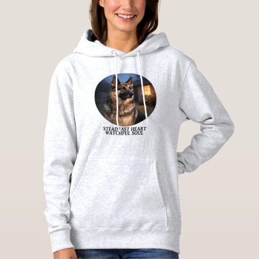 German Shepherd Steadfast Heart Hoodie (Vorderseite)