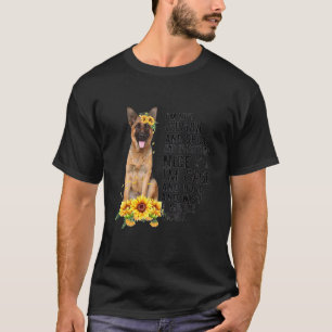 German Shepherd Sunflower Dog Mama Mama T-Shirt