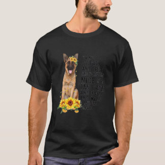 German Shepherd Sunflower Dog Mama Mama T-Shirt