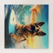 German Shepherd Surfing Puzzle (Horizontal)