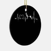 German Shepherd T Heartbeat Shirt Keramik Ornament (Rechts)