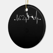 German Shepherd T Heartbeat Shirt Keramik Ornament (Links)