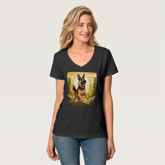 German Shepherd T-Shirt (Vorderseite Vollansicht)