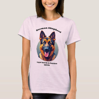 German Shepherd T-Shirt Loyal— Spirituosen für Fra