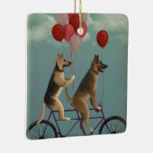 German Shepherd Tandem Keramikornament (Rechts)