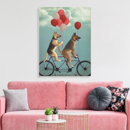 German Shepherd Tandem Leinwanddruck (Insitu (Wohnzimmer))