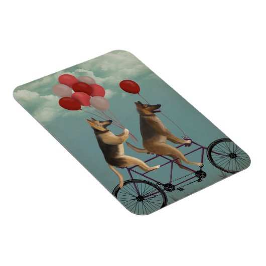 German Shepherd Tandem Magnet (Rechte Seite)