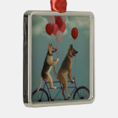 German Shepherd Tandem Ornament Aus Metall (Rechts)