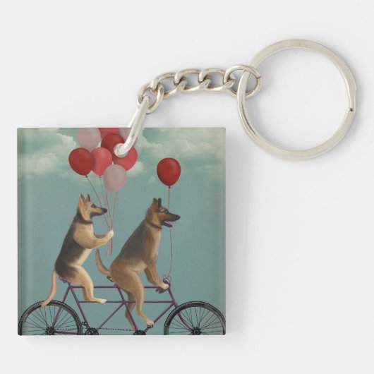 German Shepherd Tandem Schlüsselanhänger (Rückseite)